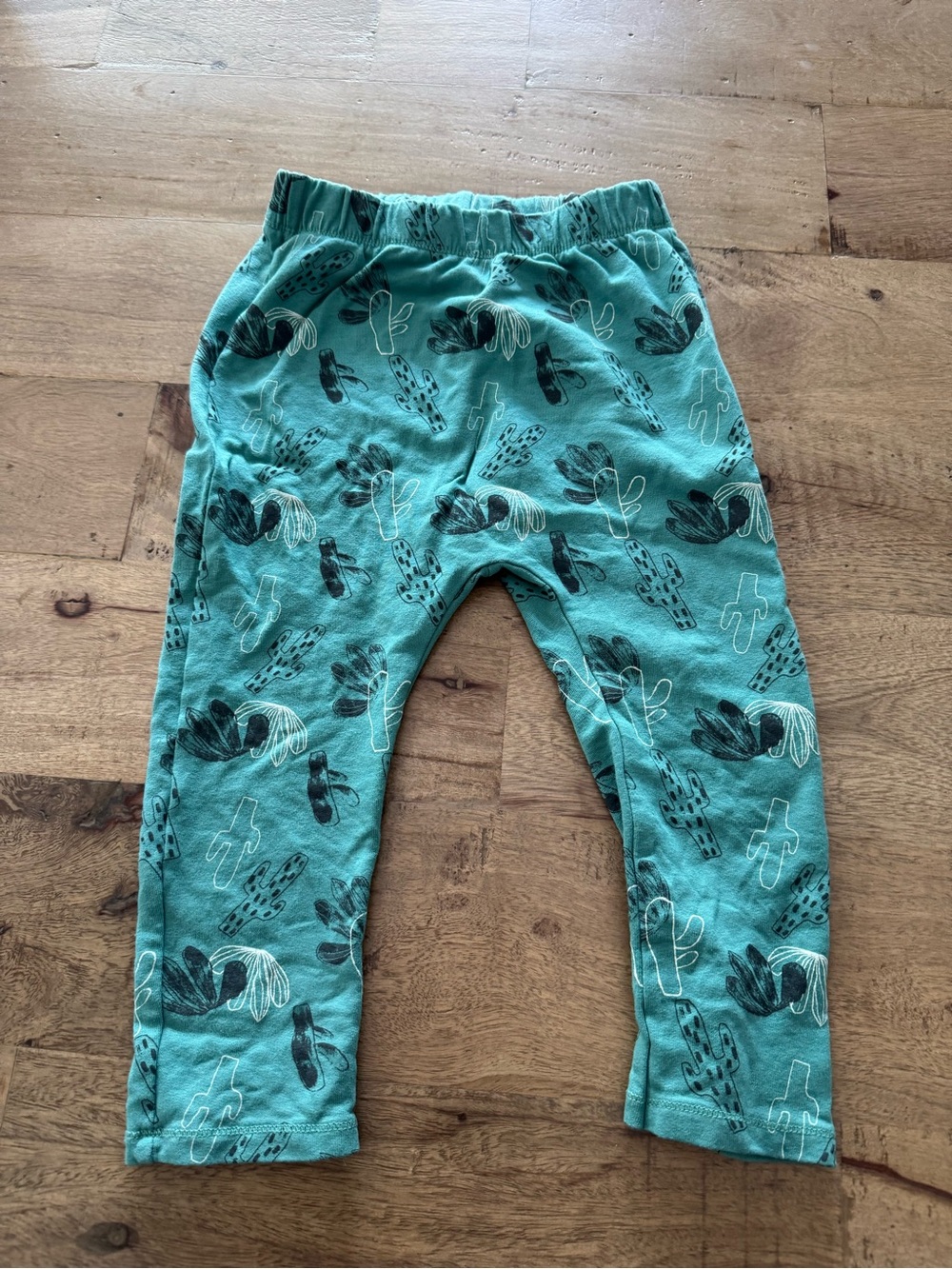 Zara Turquoise Cactus Print Baby Leggings sz 2-3 years novelty print